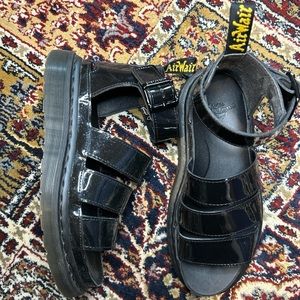 Dr. Martens Blair’s Platform sandals black glossy